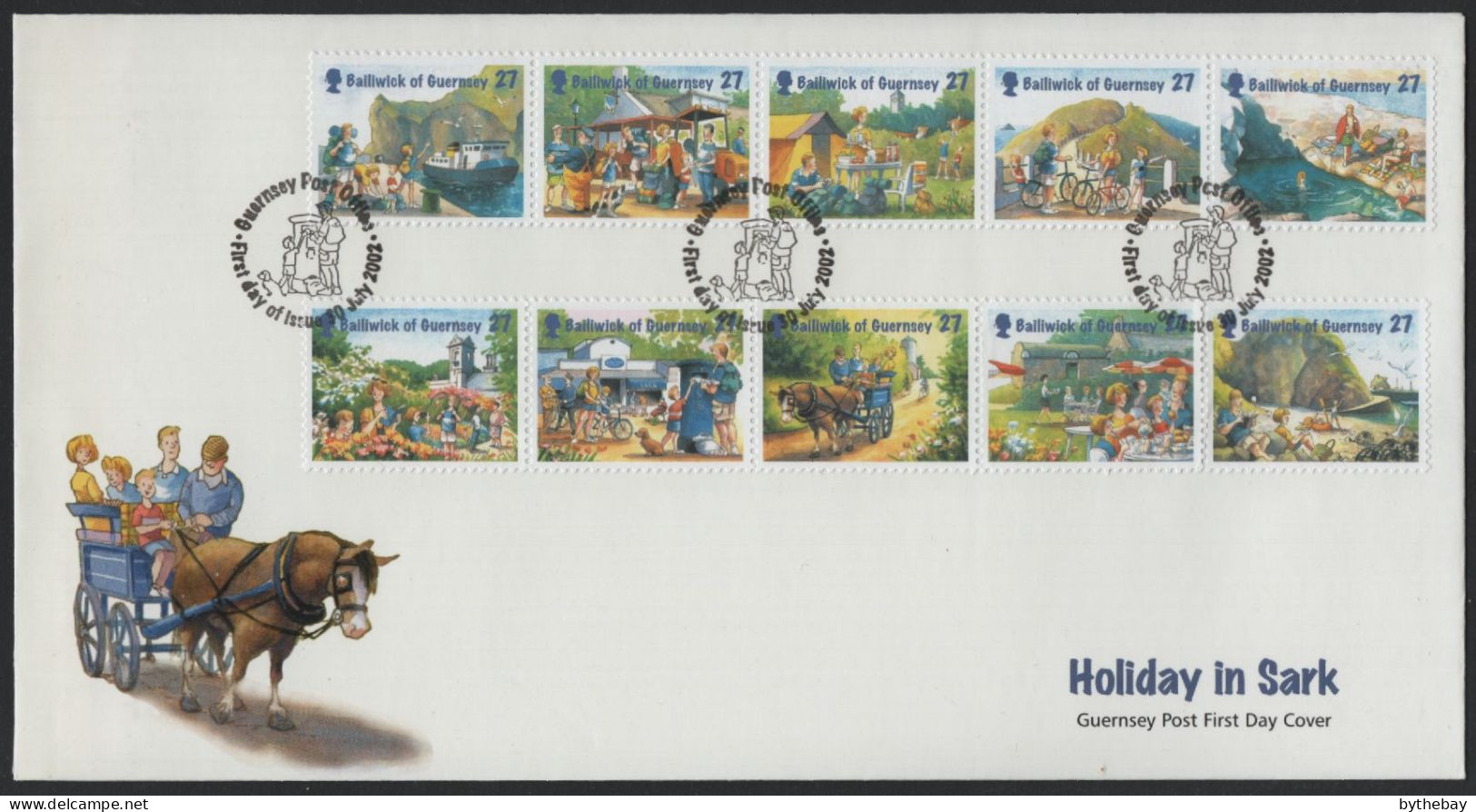 Guernsey 2002 FDC Sc 775a-775j 27p Holiday Activities In Sark - Guernesey