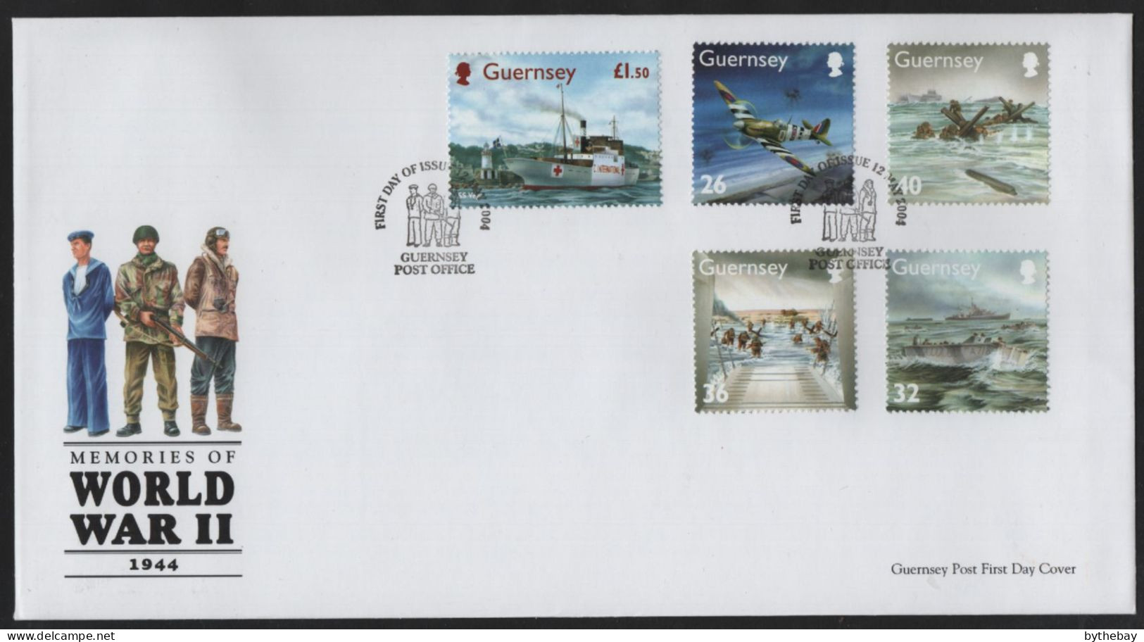 Guernsey 2004 FDC Sc 827-831 Memories Of WWII 1944 - Guernsey