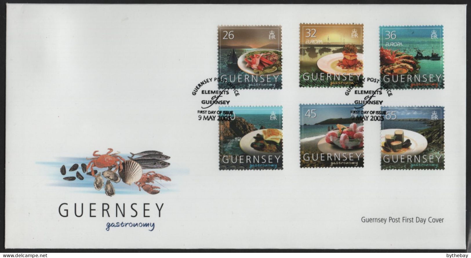 Guernsey 2005 FDC Sc 868-873 Seafood Dishes Gastronomy EUROPA - Guernsey