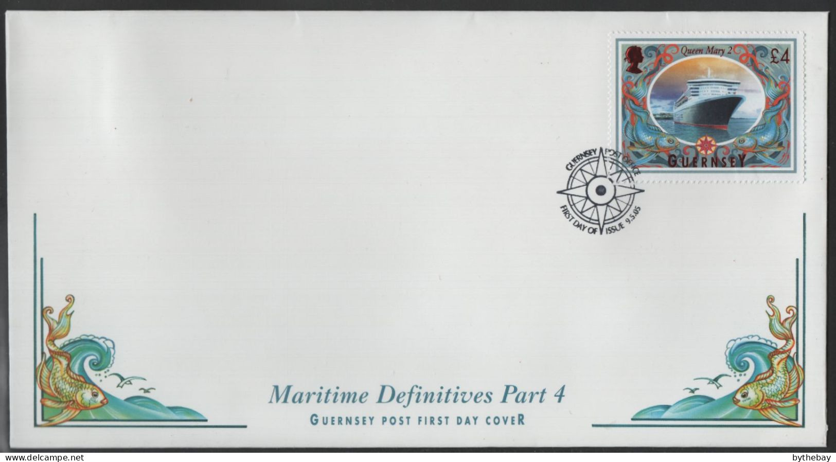 Guernsey 2005 FDC Sc 867 4pd Queen Mary 2 Ocean Liner - Guernesey