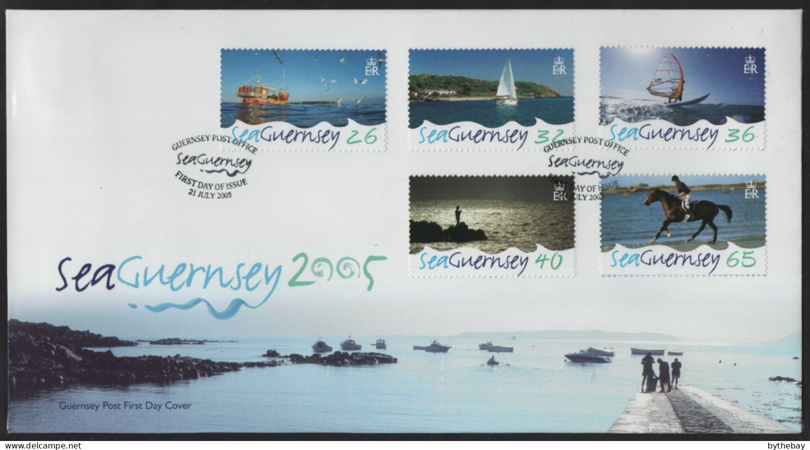 Guernsey 2005 FDC Sc 875-879 Boats, Fishing, Horse SeaGuernsey - Guernesey