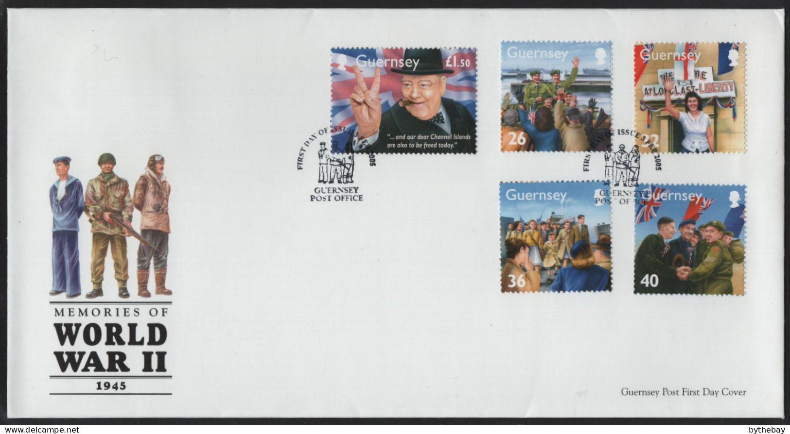 Guernsey 2005 FDC Sc 855-859 Memories Of WWII 1945 - Guernesey