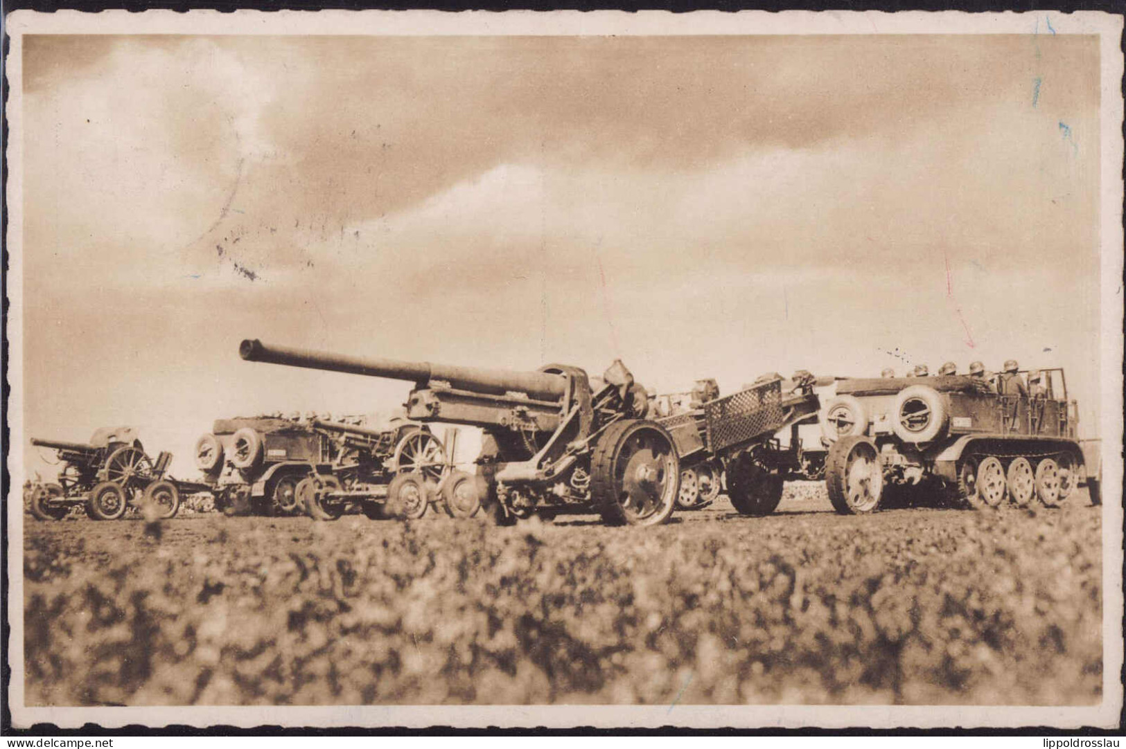 Gest. Schwere Artillerie Auf Dem Marsch, Feldpost 1940 - Guerre 1939-45