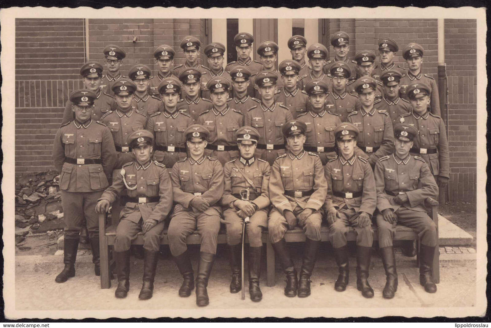 Soldaten-Gruppenfoto Berlin-Lichterfelde EK 1cm 1942 - Guerre 1939-45