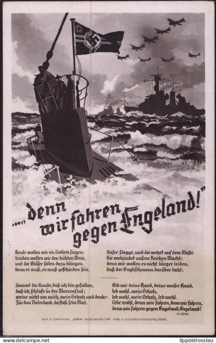 * Liederkarte...denn Wir Fahren Gegen Engeland - Guerre 1939-45