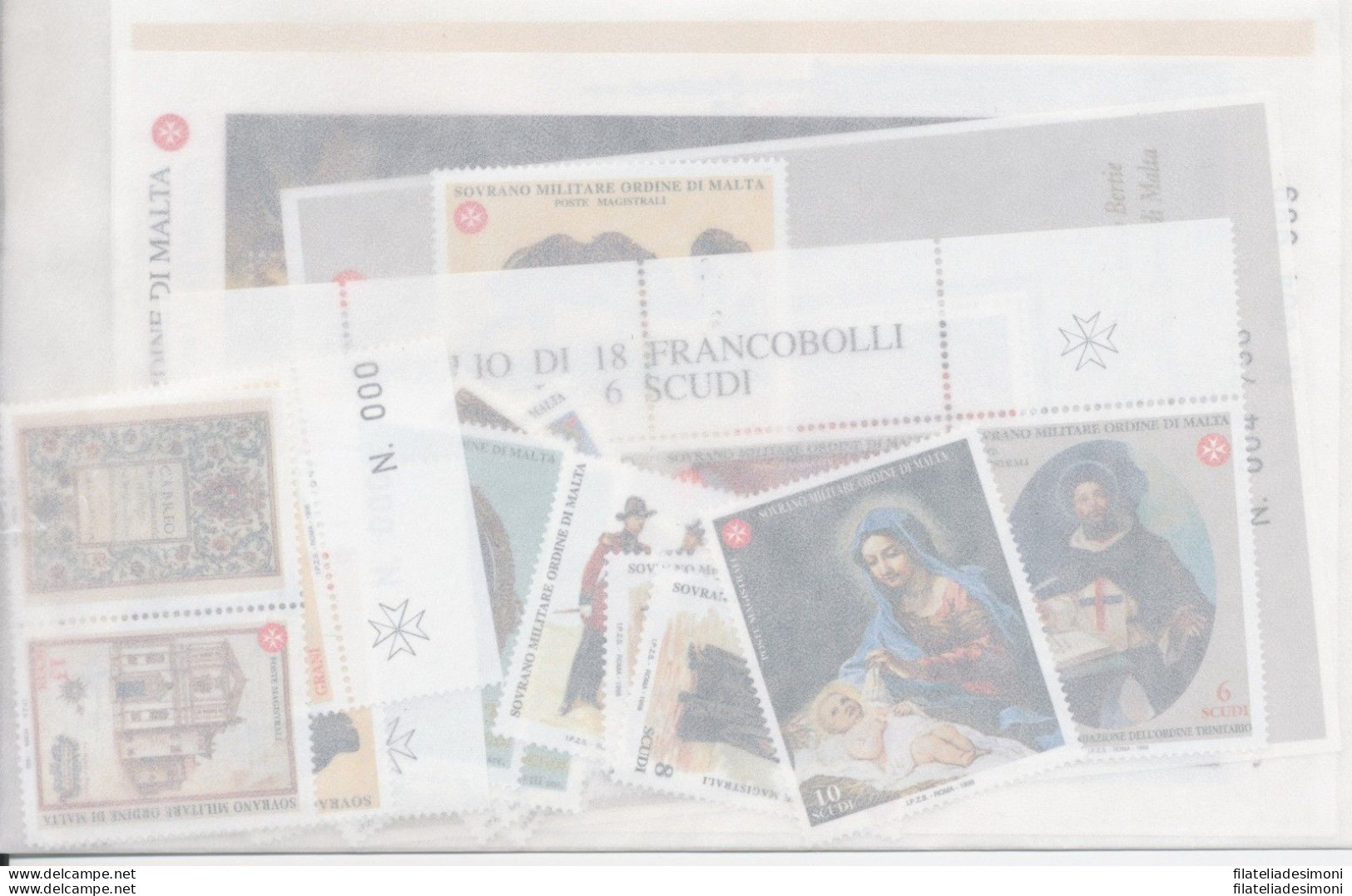 1998 Smom, Annata Completa , Francobolli Nuovi , 25 Valori + 3 Foglietti - MNH** - Malta (la Orden De)