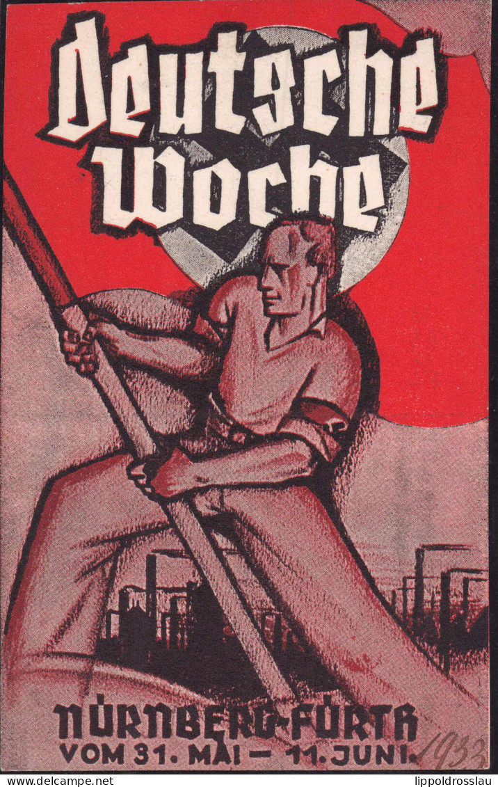 * Deutsche Woche Nürnberg-Fürth 1933, Karte Des Institut Für Deutsche Wirtschaftspropaganda EV Berlin - Otros & Sin Clasificación