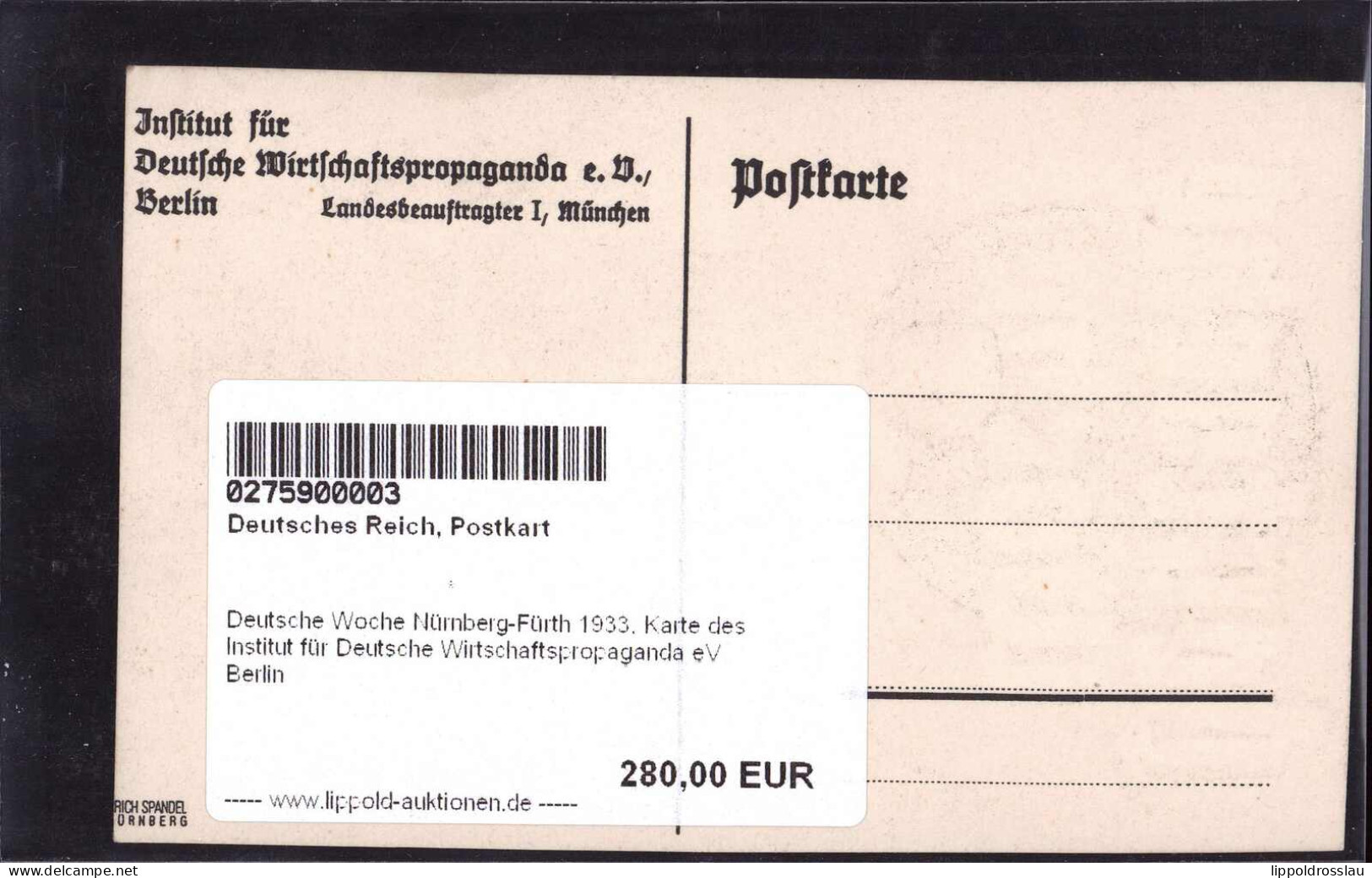 * Deutsche Woche Nürnberg-Fürth 1933, Karte Des Institut Für Deutsche Wirtschaftspropaganda EV Berlin - Sonstige & Ohne Zuordnung