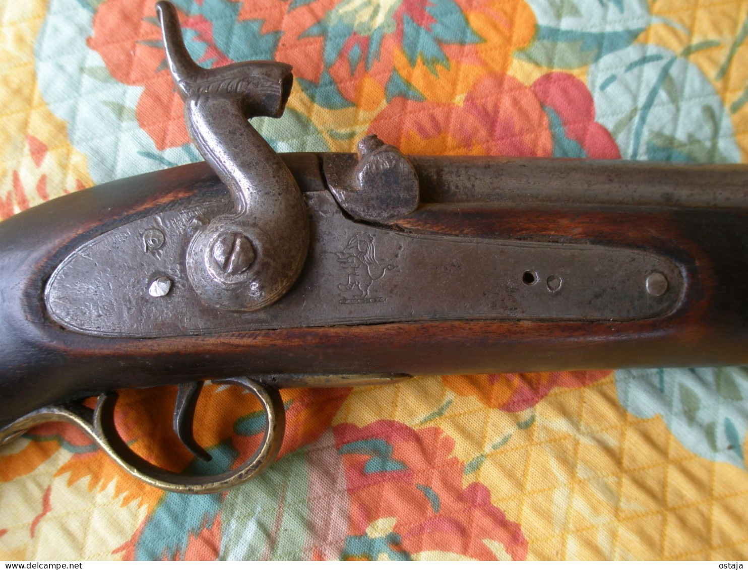 Pistolet  De Cavallerie Anglaise Des Indies Orientales à Percussion - Armes Neutralisées