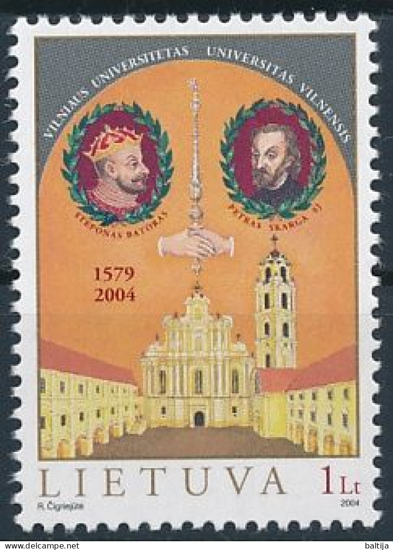 Mi 841 ** MNH / Vilnius University 425th Anniversary, King Stephen Báthory, Rector Petras Skarga, Polonica - Lithuania