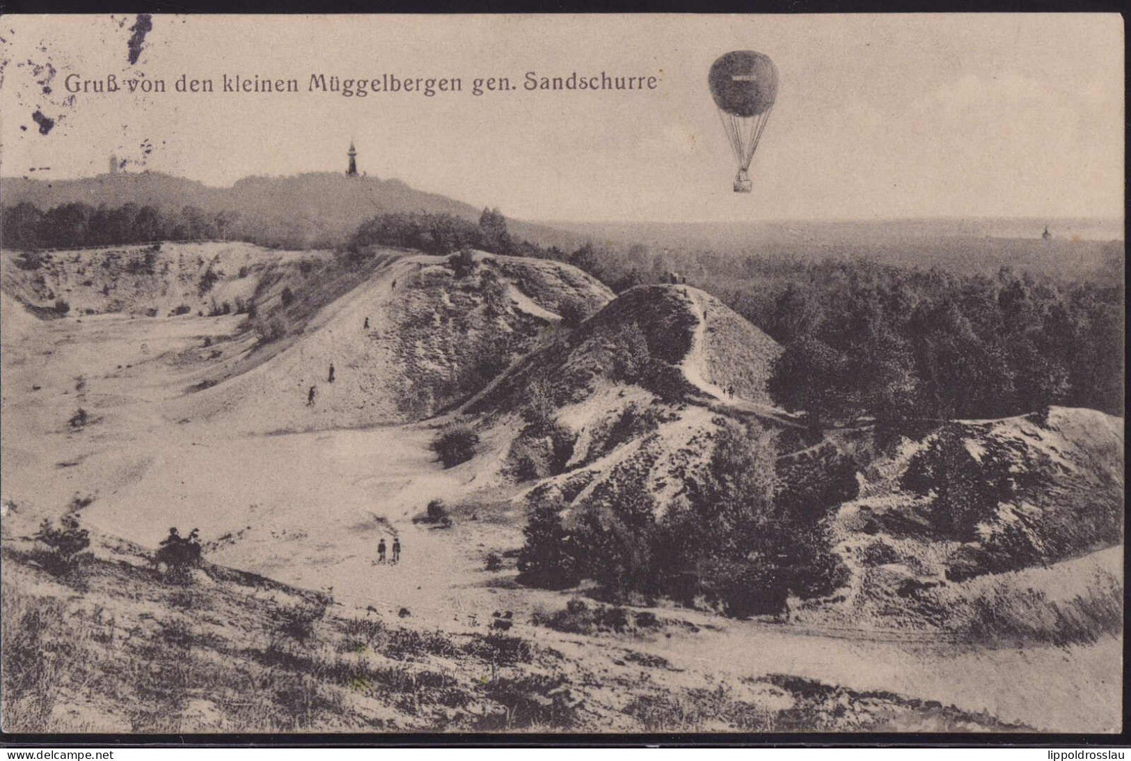 Gest. O-1274 Rüdersdorf Müggelberge Sandschurre Ballon 1913 - Strausberg