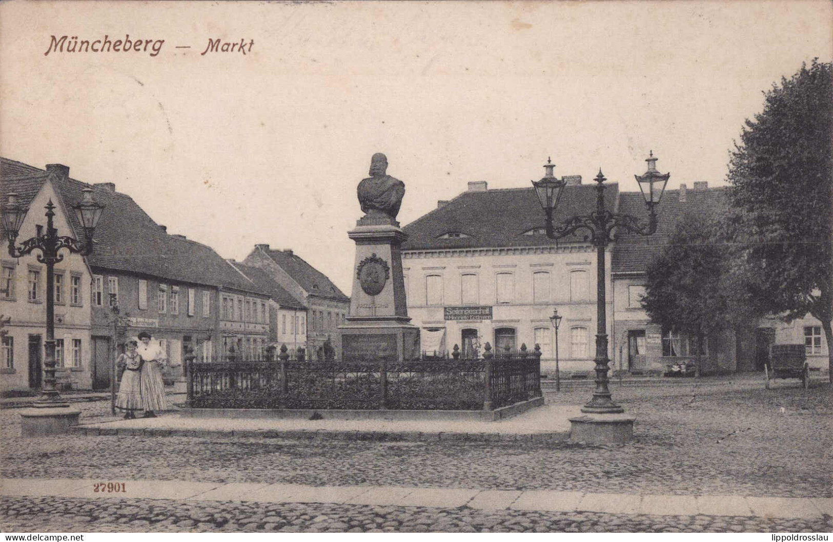 Gest. O-1278 Müncheberg Markt 1911 - Strausberg