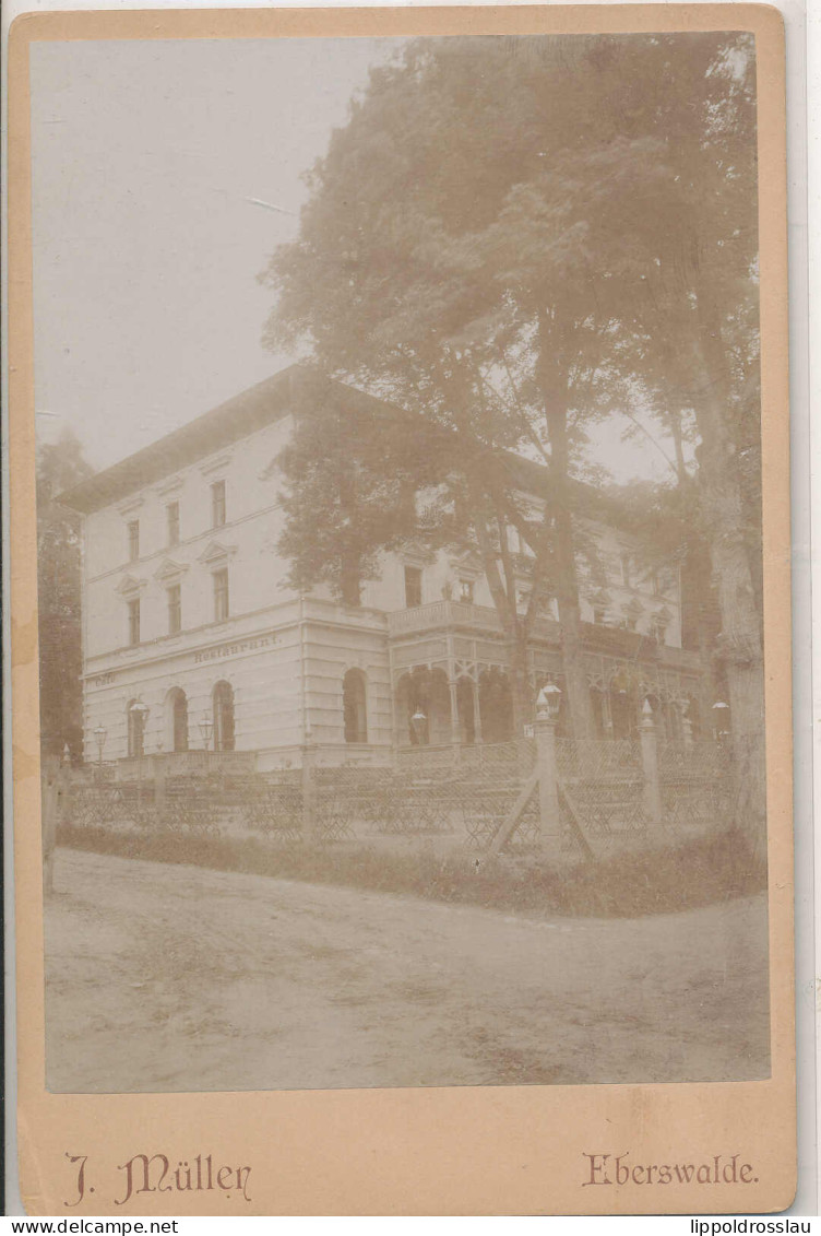 O-1300 Eberswalde Gasthaus 1893, Hartpappfoto 18,8x10,8 Cm - Eberswalde