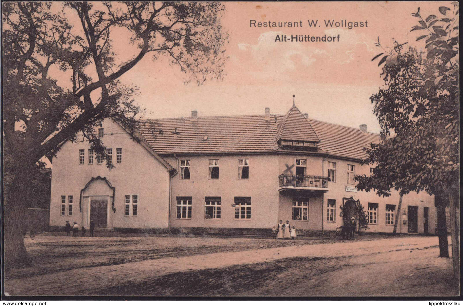 Gest. O-1301 Althüttendorf Gasthaus Wollgast 1906 - Eberswalde