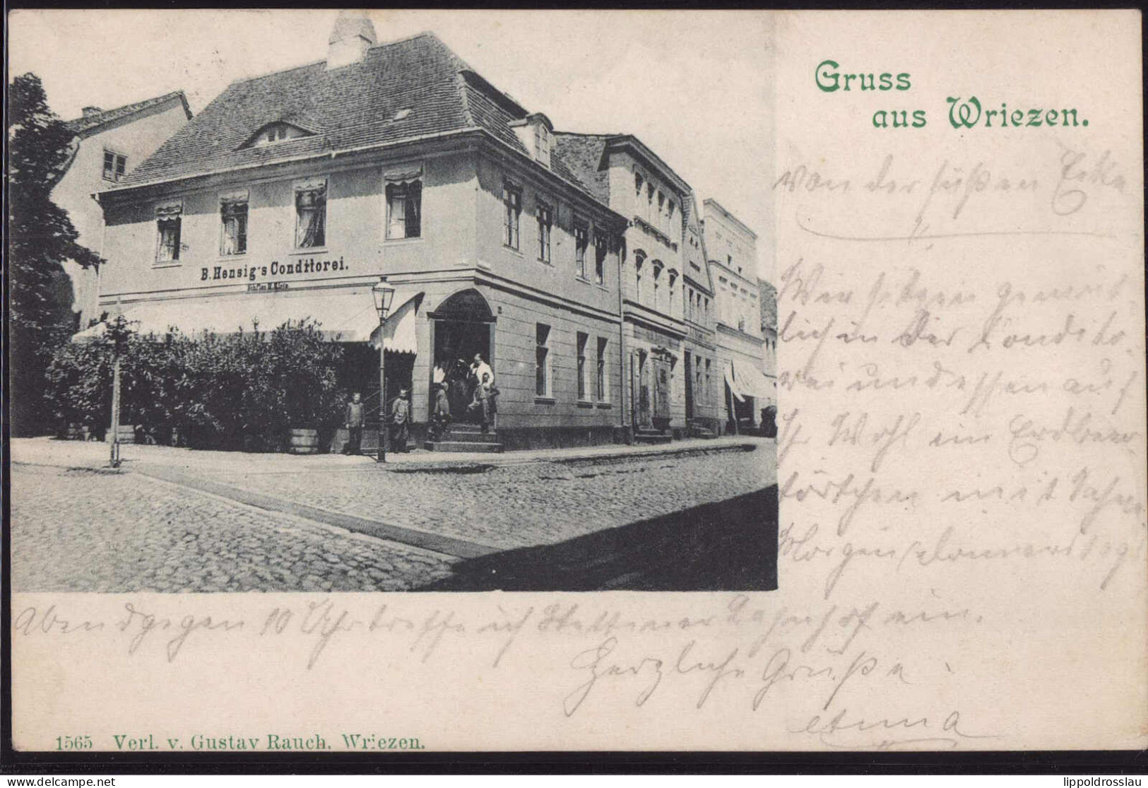 Gest. O-1313 Wriezen Hensings Conditorei 1898 - Bad Freienwalde