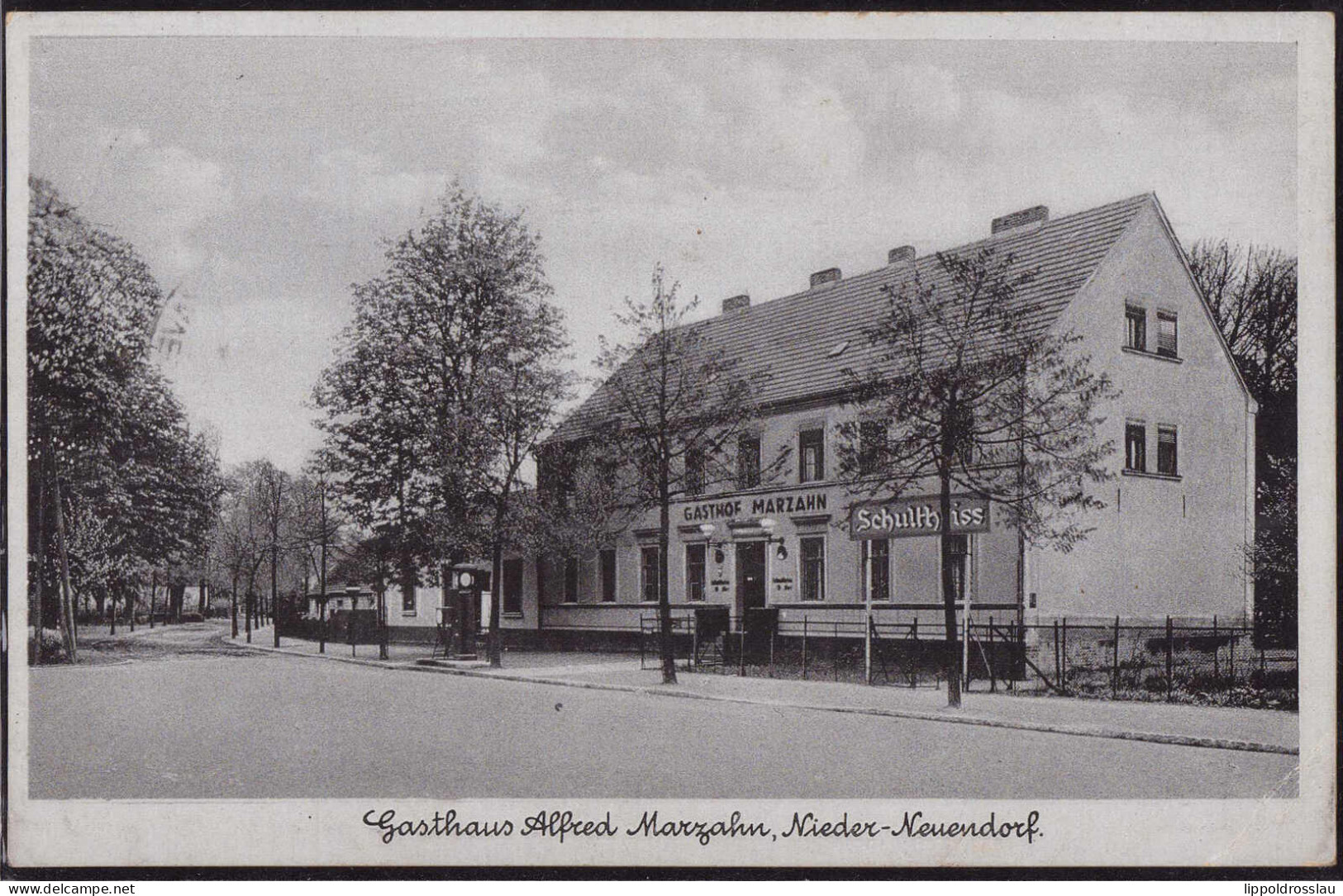 Gest. O-1422 Nieder Neuendorf Gasthaus Alfred Marzahn 1942, EK 1,7 Cm - Velten