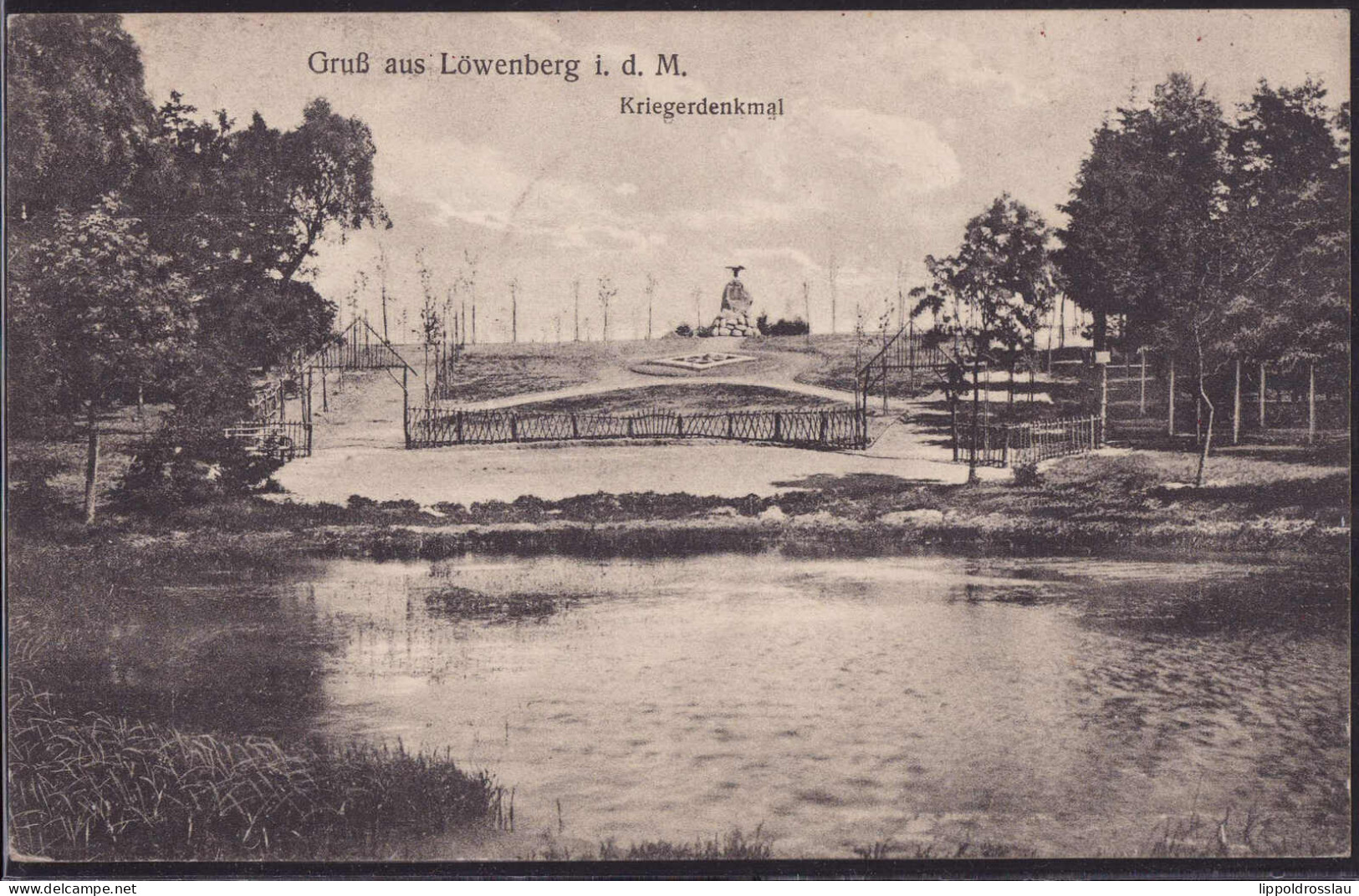 Gest. O-1431 Löwenberg Krigerdenkmal 1922 - Gransee