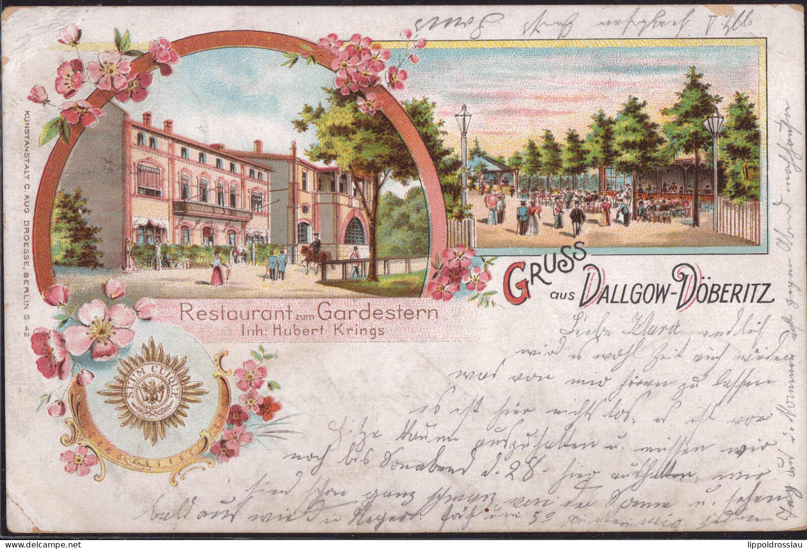 Gest. O-1543 Dallgow-Döberitz Gasthaus Zum Gardestern 1900, EK 1,2 Cm EK 8mm Etwas Best. - Falkensee