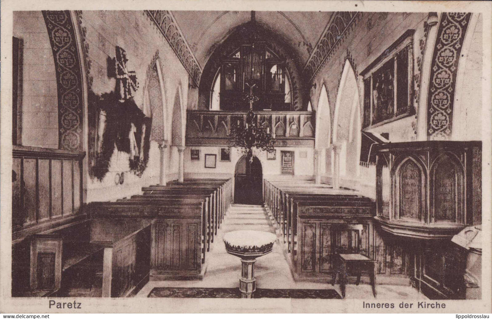 Gest. O-1551 Paretz Inneres Der Kirche 1932 - Nauen