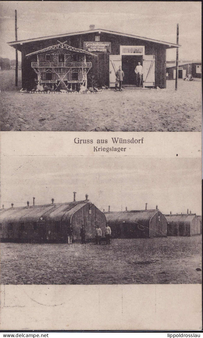 Gest. O-1635 Wünsdorf Kriegslager Feldpost 1916 - Zossen