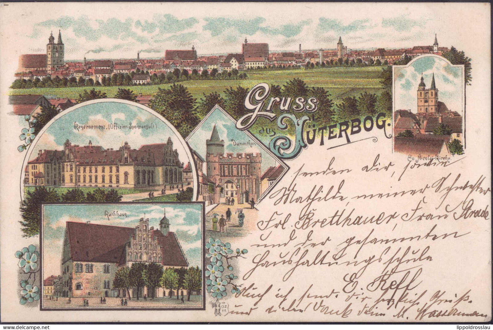 Gest. O-1700 Jüterbog Rathaus Kaserne 1894 - Jueterbog