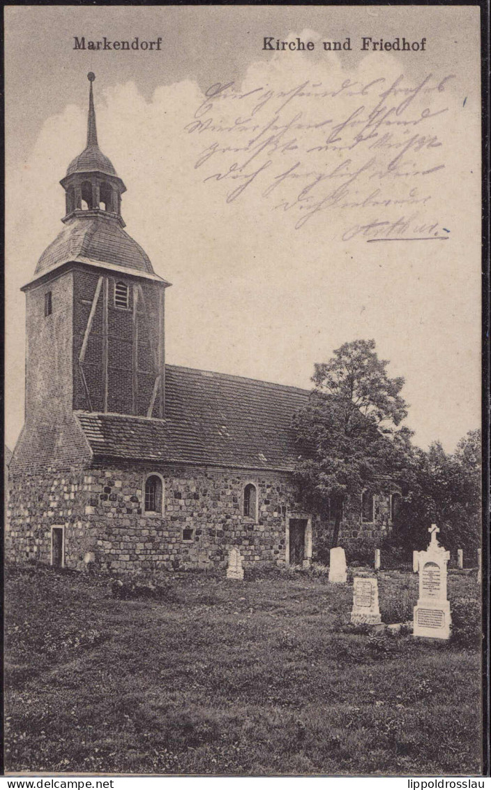 * O-1701 Markendorf Kirche Friedhof - Jueterbog