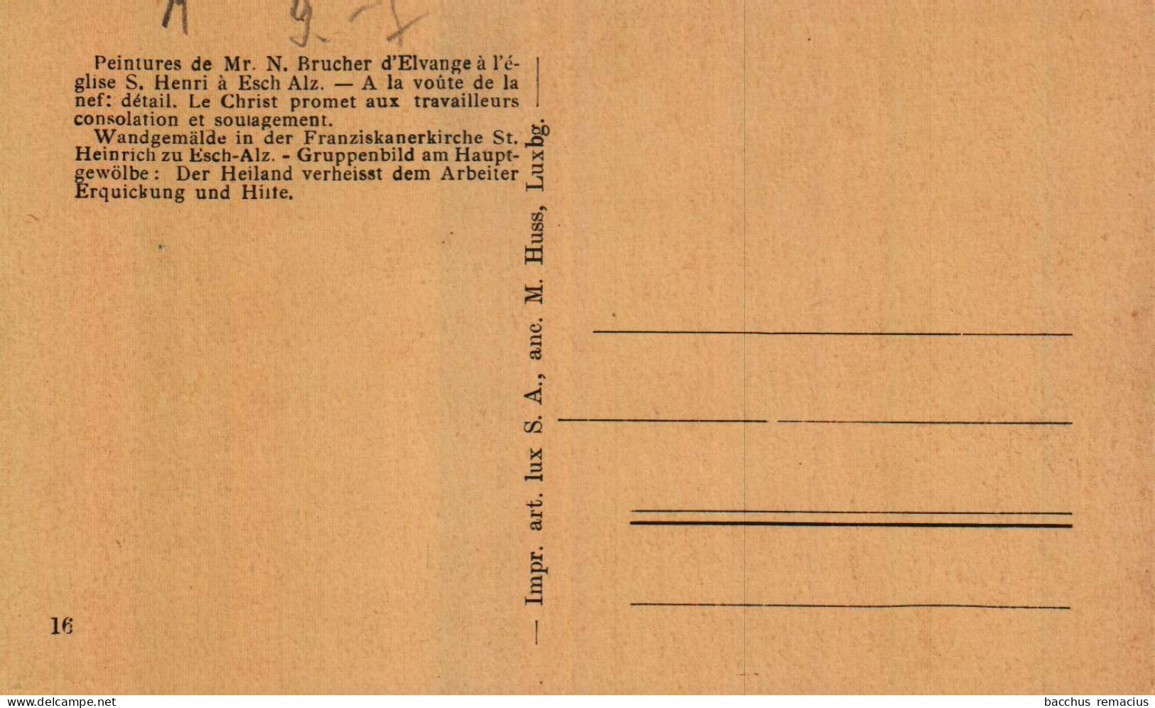 ESCH-SUR-ALZETTE - Église Franciscaine St.Henri - Franziskanerkirche St.Heinrich - Peintures De Nic.Brücher D'Elvange - Esch-sur-Alzette