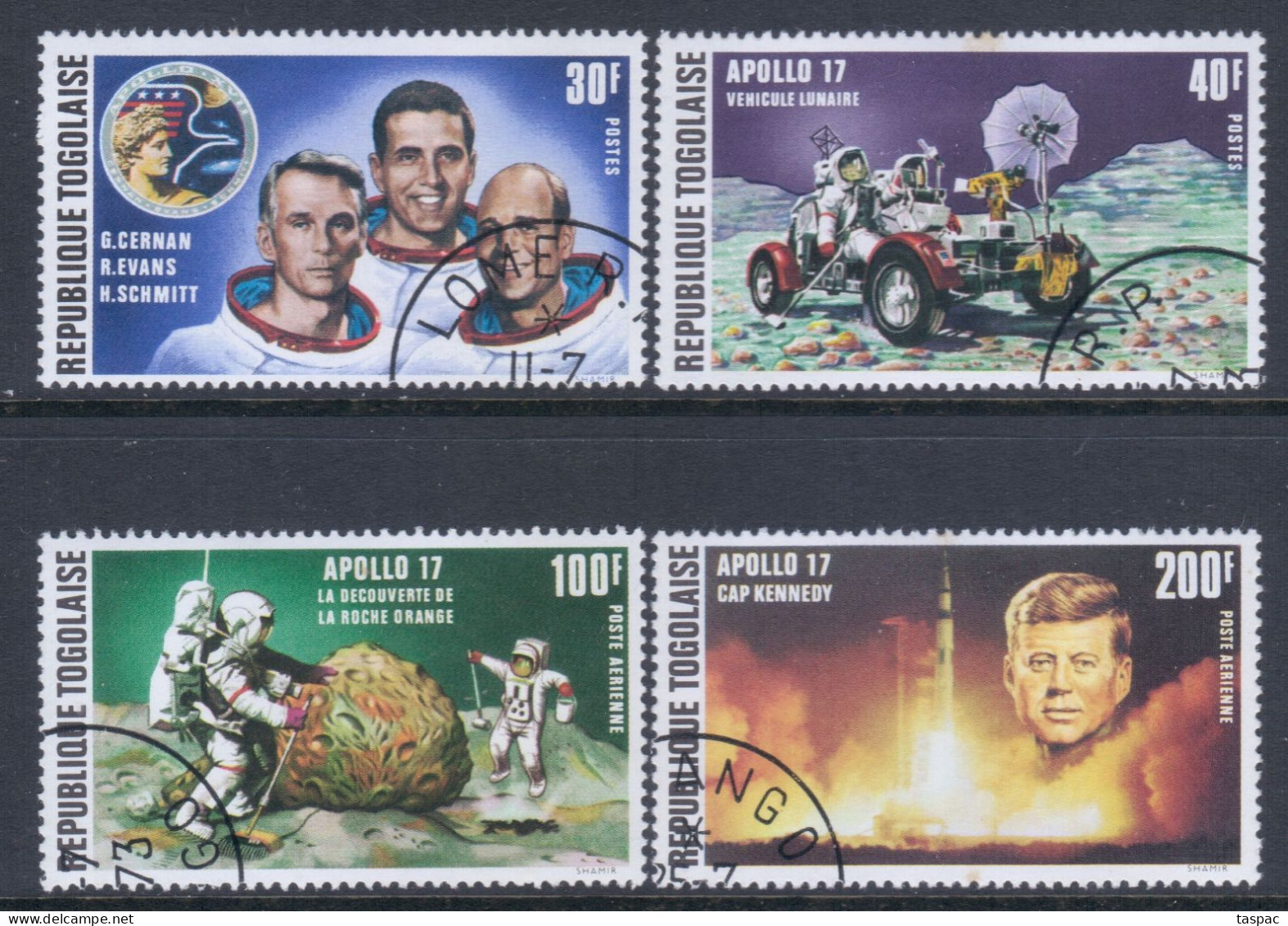 Togo 1973 Mi# 972-975 A Used - Apollo 17 Moon Mission / Space - Africa