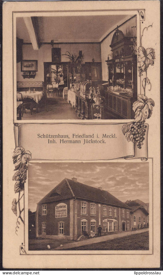 Gest. O-2003 Friedland Gasthaus Schützenhaus 1911 - Neubrandenburg