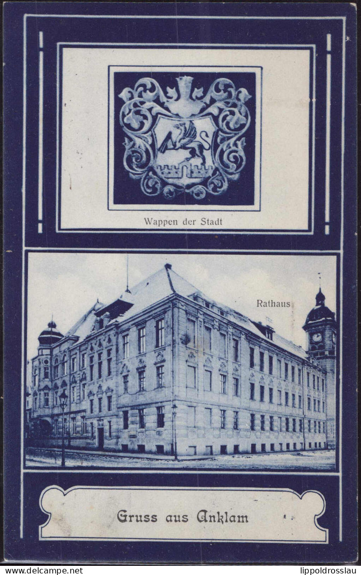 Gest. O-2140 Anklam Rathaus 1912 - Anklam