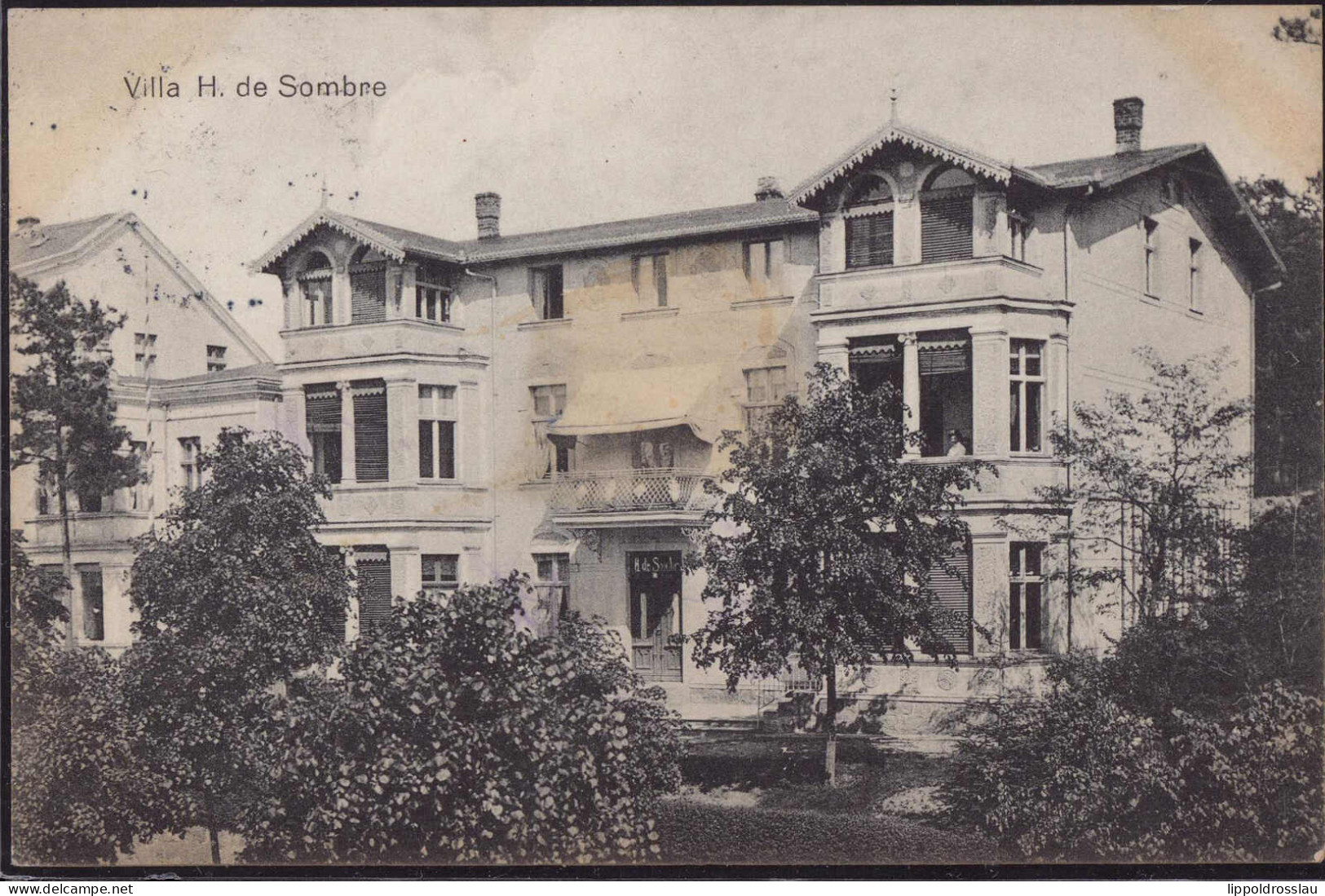 Gest. W-2238 Zinnowitz Villa H. De Sombre 1909 - Wolgast