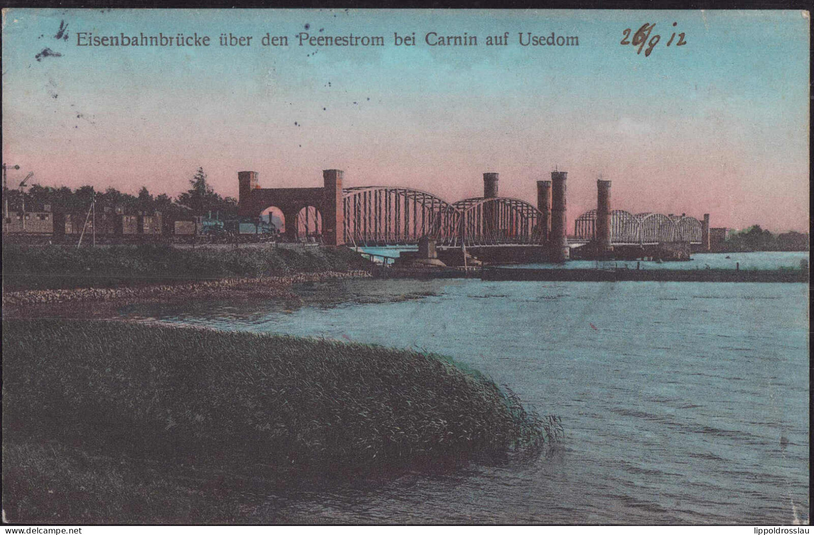 Gest. O-2251 Karnin Brücke über Die Peene 1912 - Usedom