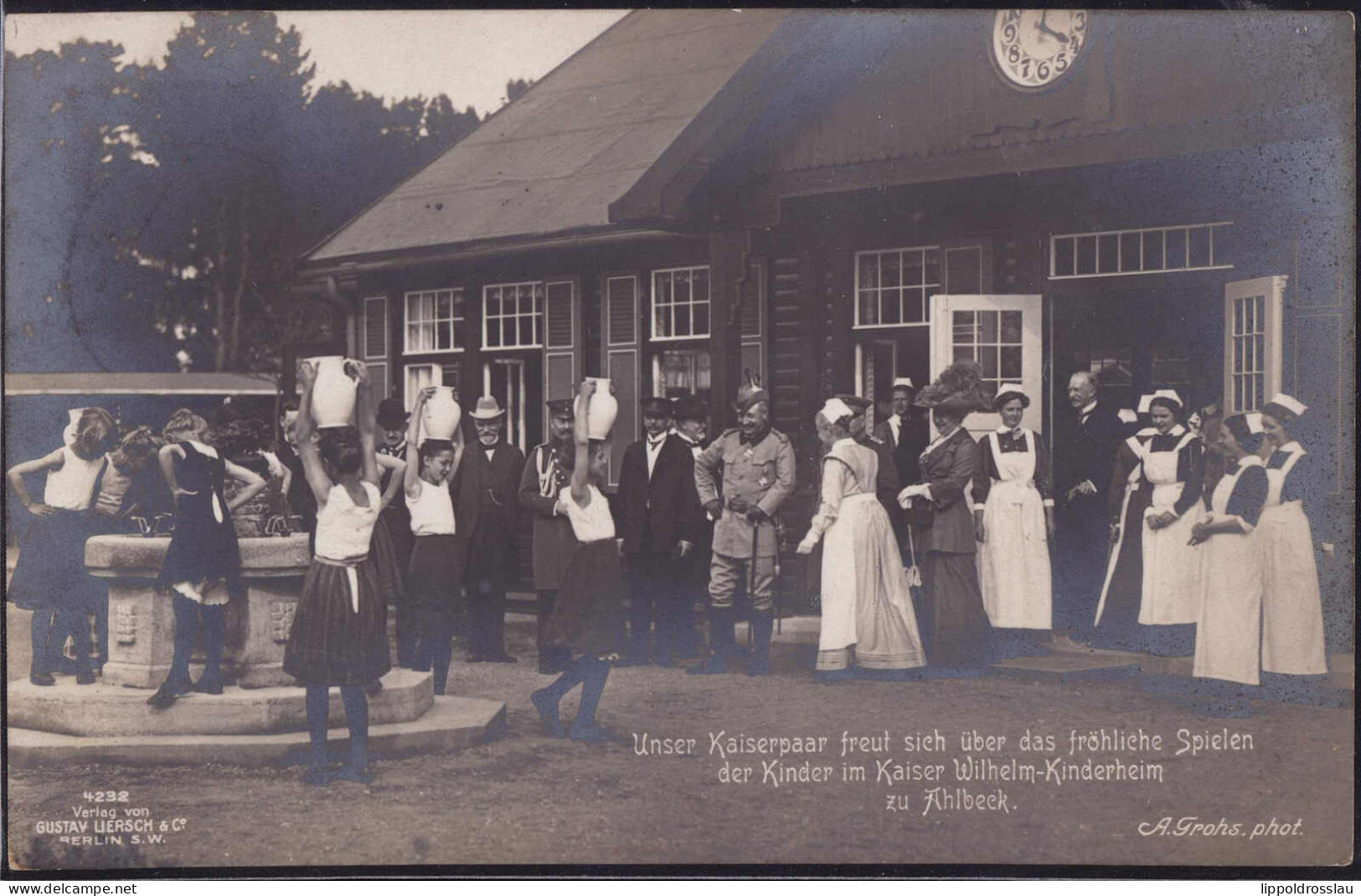 Gest. O-2252 Ahlbeck Kaiser-Wilhelm Kinderheim, Der Kaiser Zu Besuch! Liersch 4232 1913 - Usedom