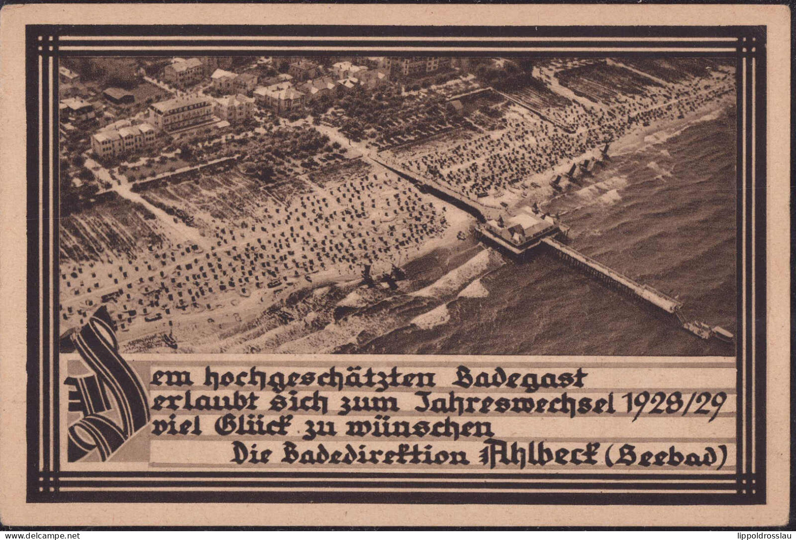 Gest. O-2252 Ahlbeck Luftbild 1928/29 - Usedom