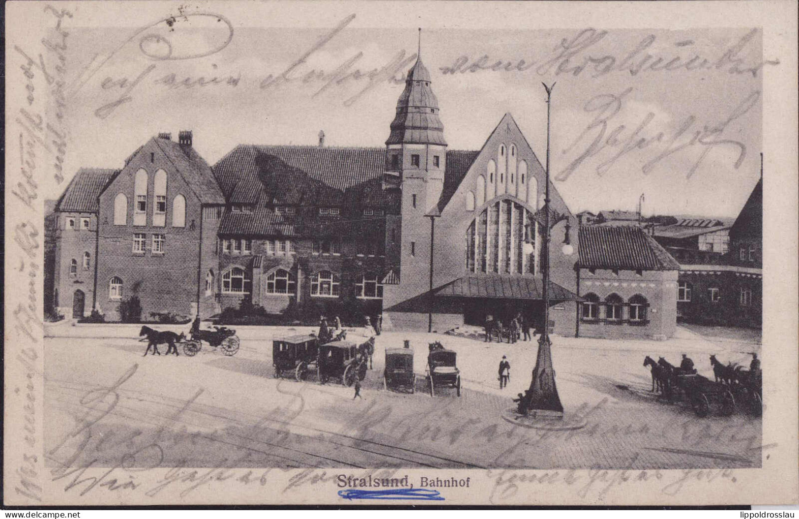 Gest. O-2300 Stralsund Bahnhof, Feldpost 1918 - Stralsund