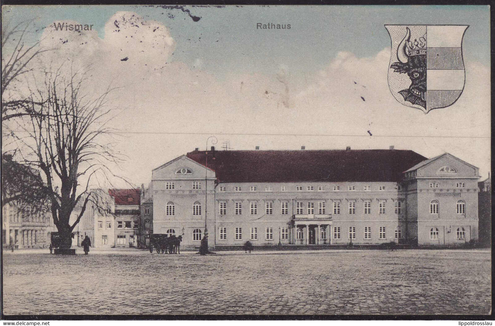 Gest. O-2400 Wismar Rathaus 1913 - Wismar