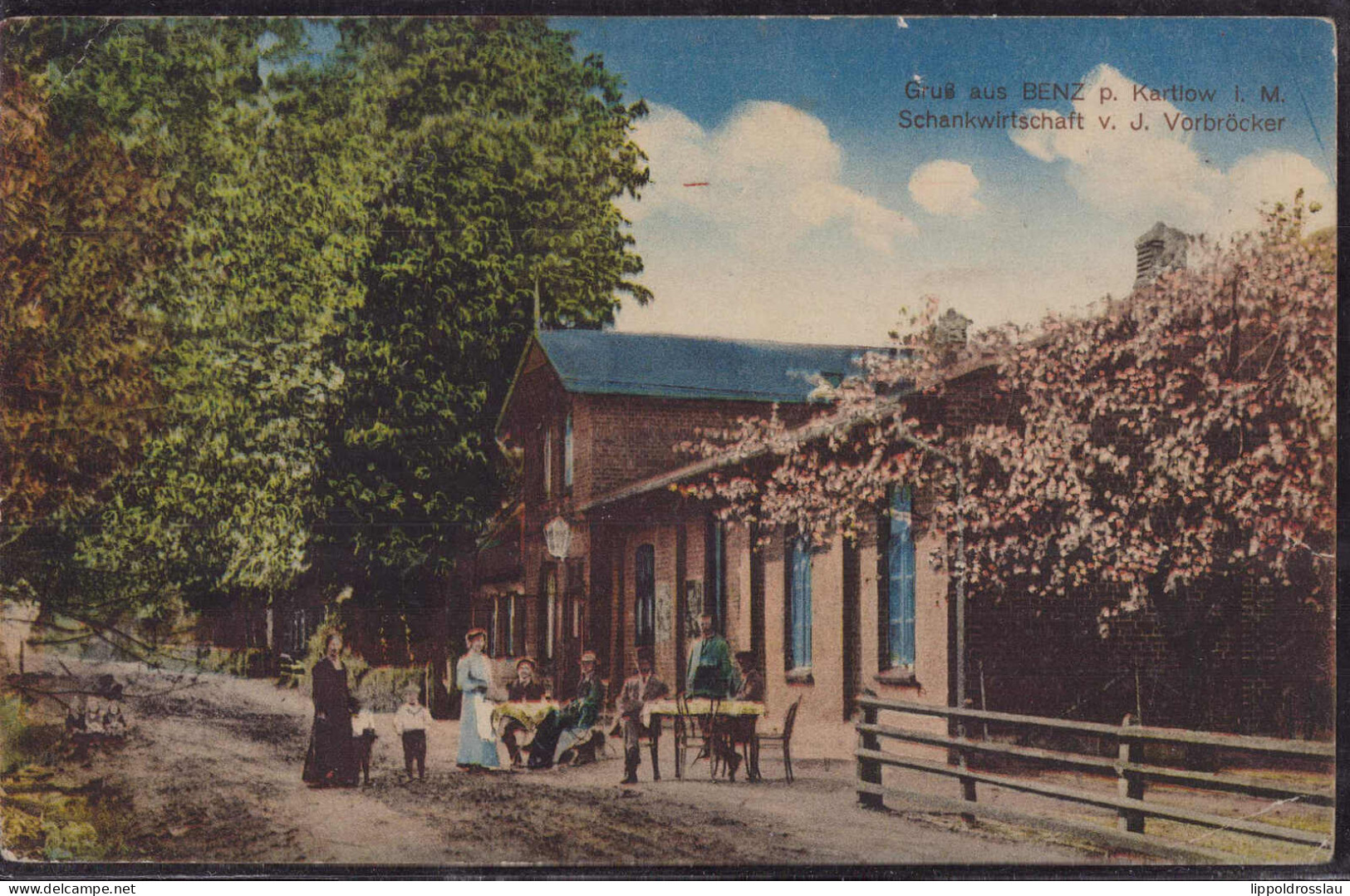 Gest. O-2401 Benz Gasthaus Vorbröcker 1915 - Wismar