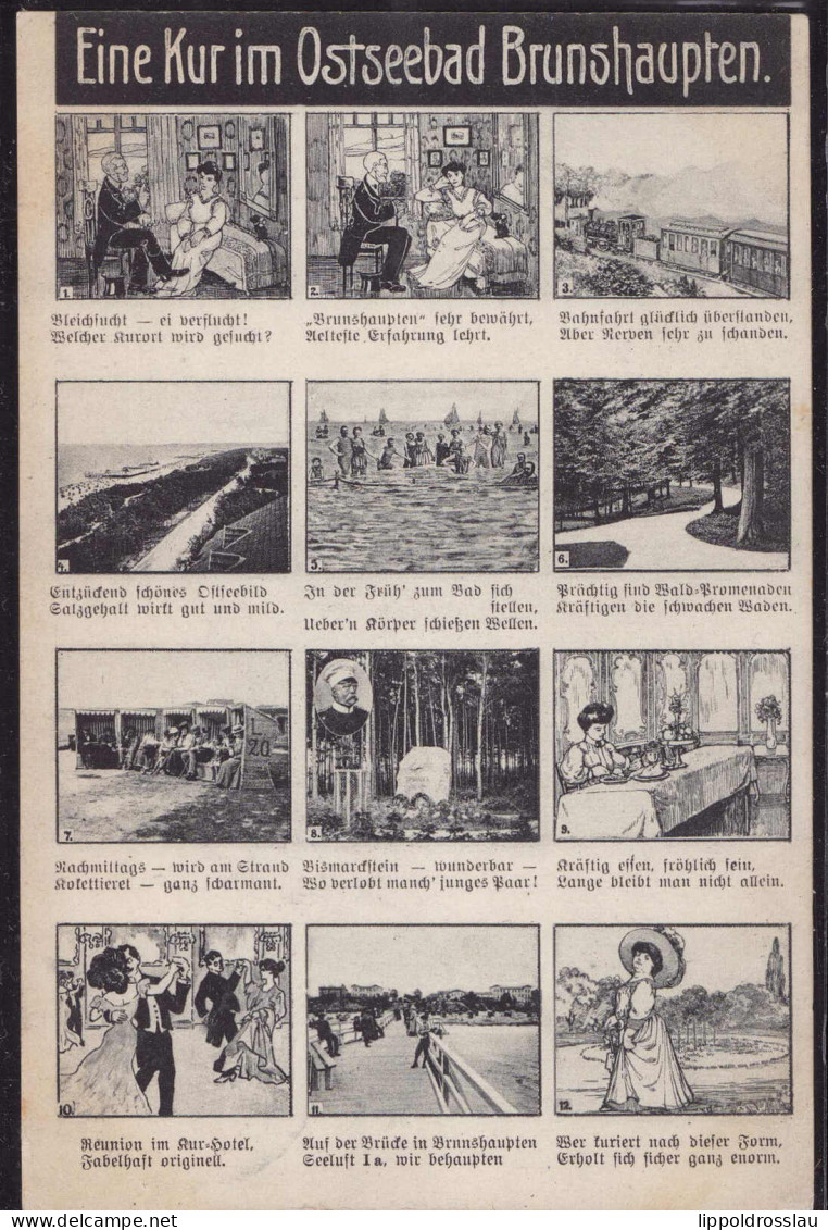 Gest. O-2565 Brunshaupten Mehrbildkarte 1910 - Bad Doberan