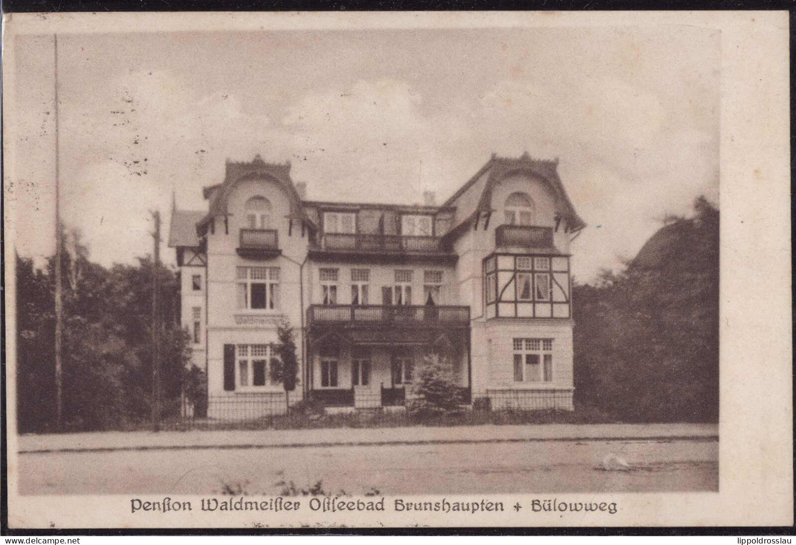 Gest. O-2565 Brunshaupten Pension Waldmeister 1922 - Bad Doberan