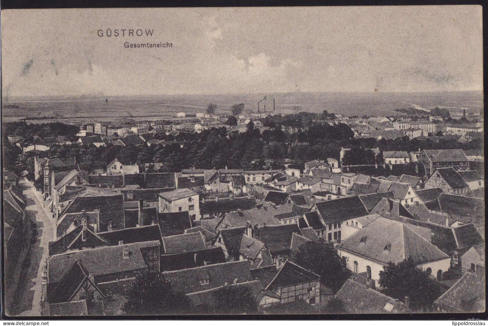 Gest. O-2600 Güstrow Blick über Den Ort 1909 - Guestrow