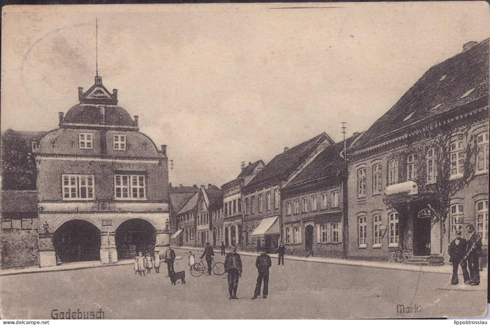 Gest. O-2730 Gadebusch Markt 1911, Mehrere Büge - Gadebusch