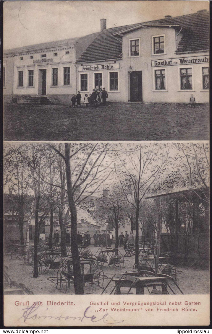 Gest. O-3104 Biederitz Gasthaus Zur Weintraube 1908 - Magdeburg