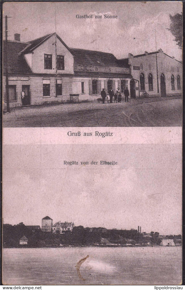 Gest. O-3214 Rogätz Gasthaus Zur Sonne 1912 - Maagdenburg