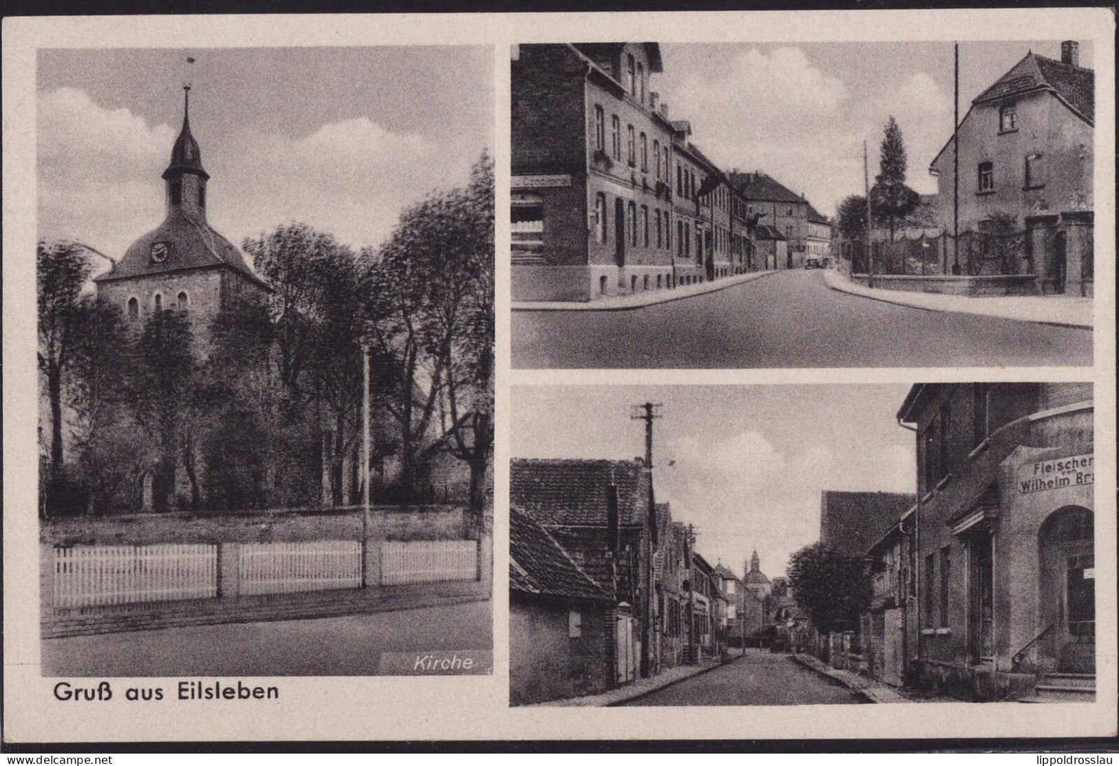 Gest. O-3220 Eilsleben Straßenpartie 1957 - Lutherstadt Eisleben