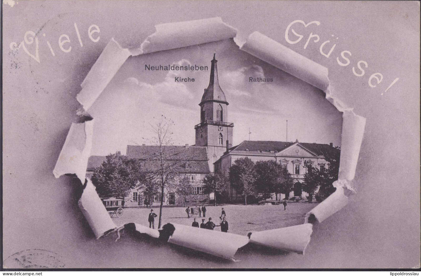 Gest. O-3240 Neuhaldensleben Kirche 1907 - Haldensleben