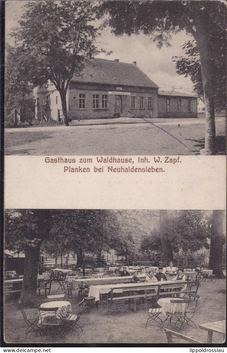 Gest. O-3241 Planken Gasthaus Zum Waldhause, Feldpost 1915 - Haldensleben