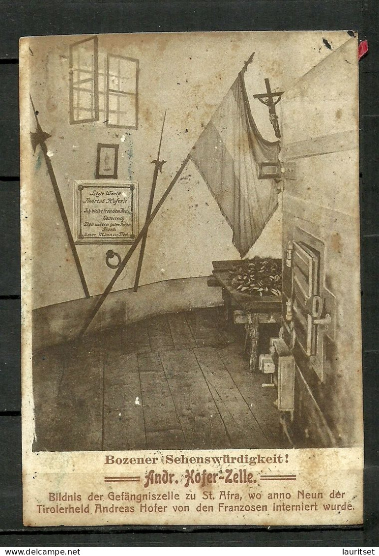 Ca. 1910-1912 Bosener Sehenswürdigkeit Gefängnisstelle Zu St. Afra V. Tiroler Held Andreas Hofer - History