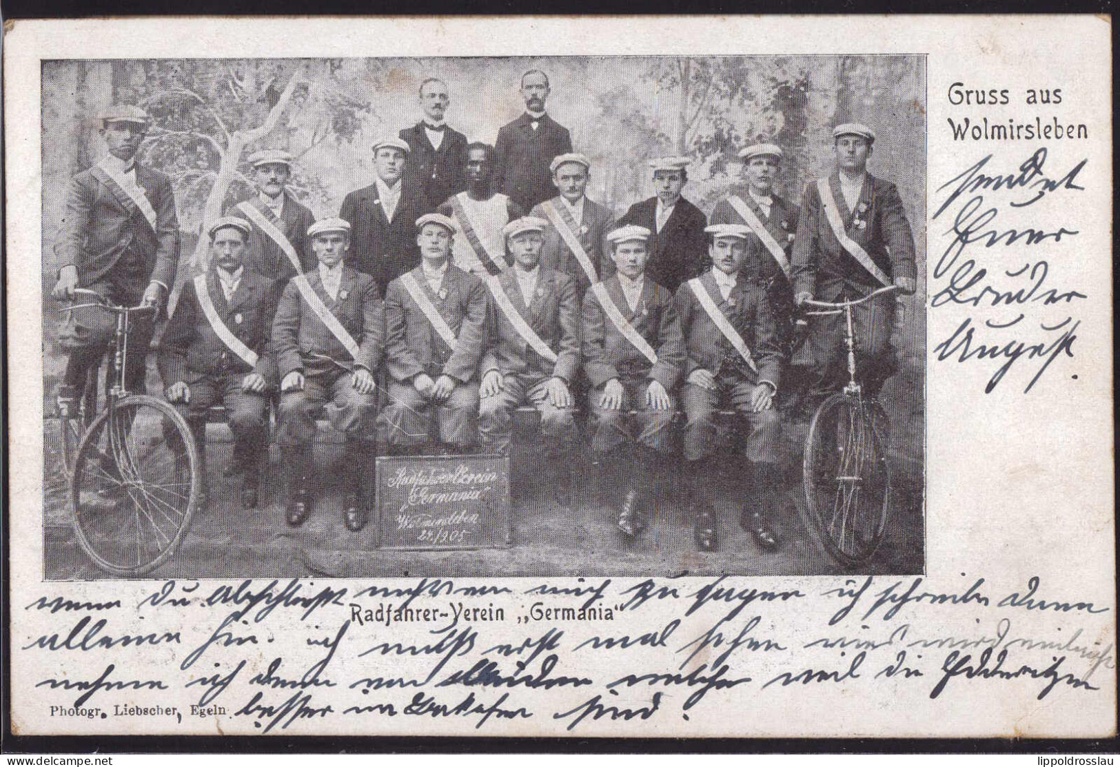 Gest. O-3251 Wolmirsleben Radfahrer-Verein Germania 1906 - Stassfurt