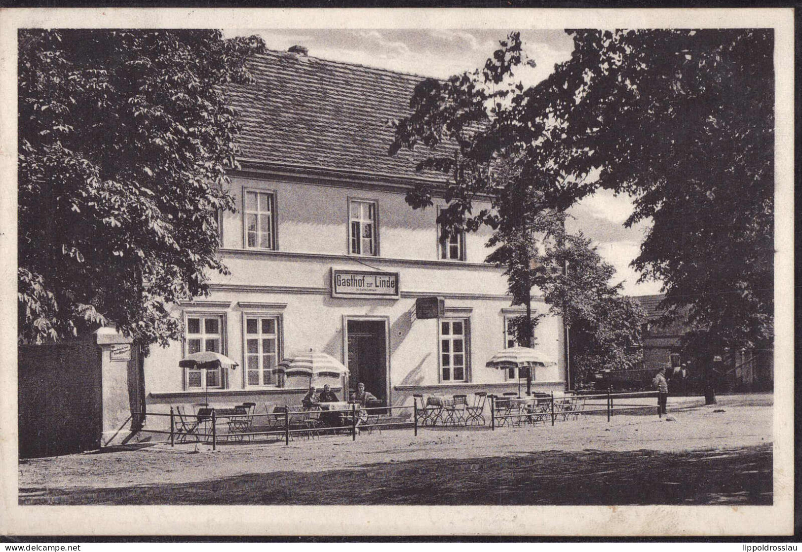 Gest. O-3271 Drewitz Gasthaus Zur Linde 1938 - Burg