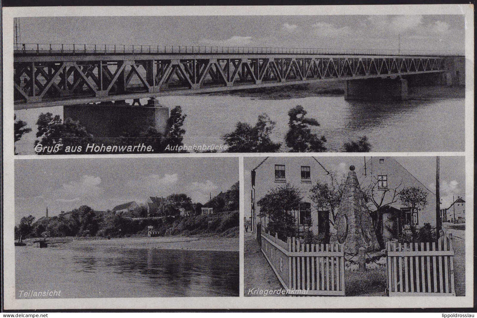 * O-3271 Hohenwarthe Lostau Kriegerdenkmal Autobahnbrücke 1937 - Burg